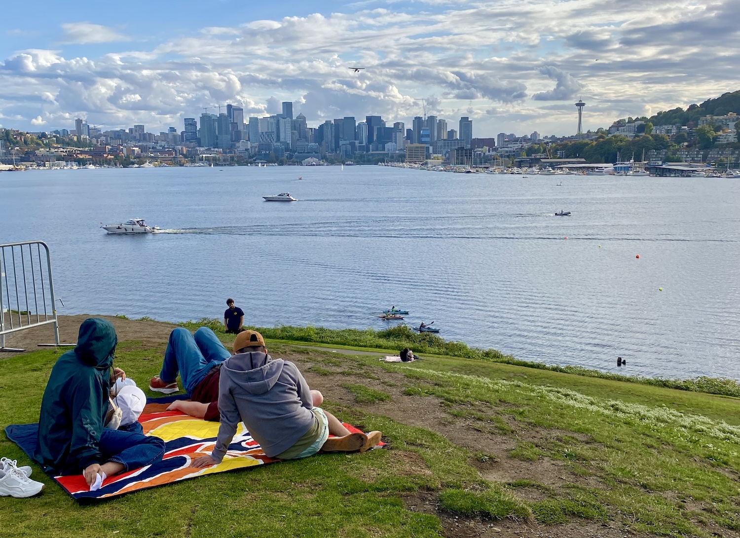 View of downtown Seattle and Lake Union from Gas Works Park